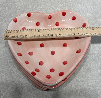 Set of 4 Heart Plates