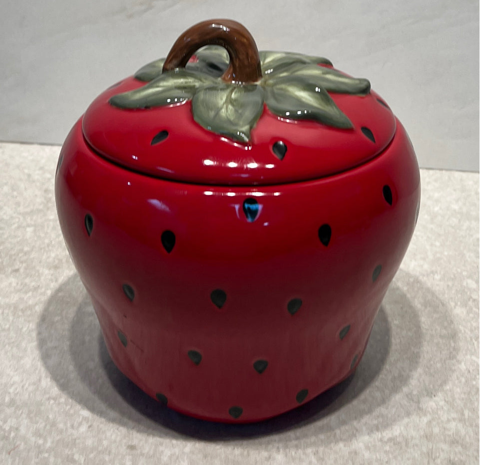 Covered Strawberry Jar