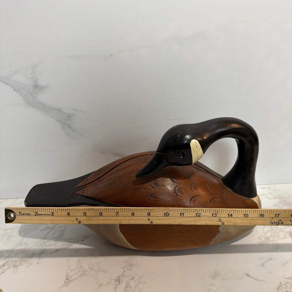 Duck Decoy - split in wood