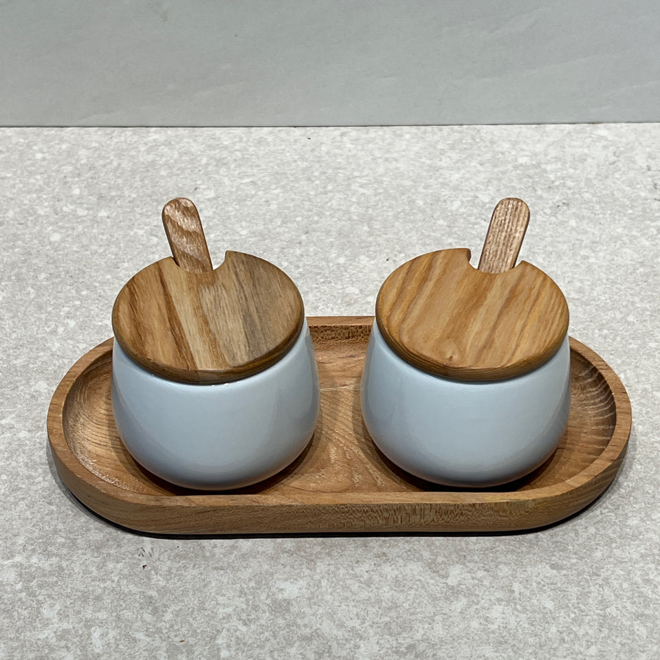 Crate And Barrel Condiment Set