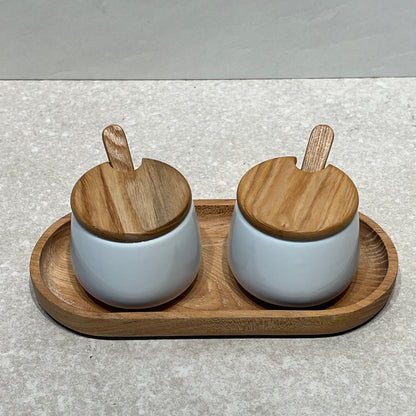 Crate And Barrel Condiment Set