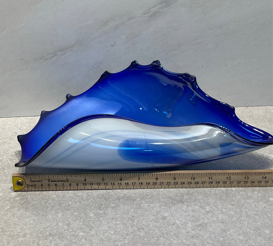 Blue Art Glass Center Piece
