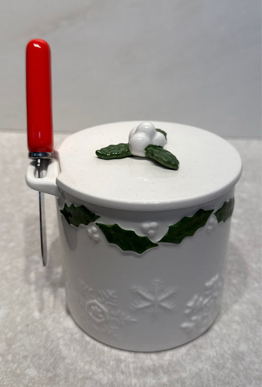 Covered Jar With Spreader