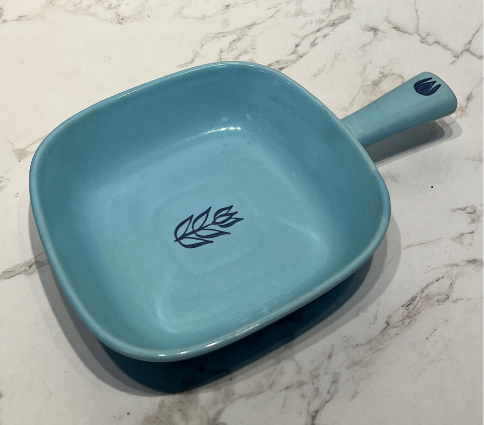 Blue Tulip Handled Bowl