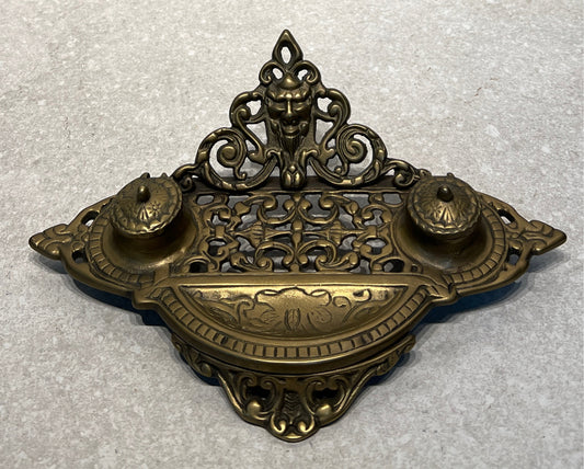 Brass Double Inklwell