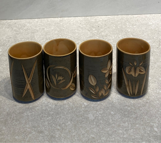 Set of 4 Pottery Glasses