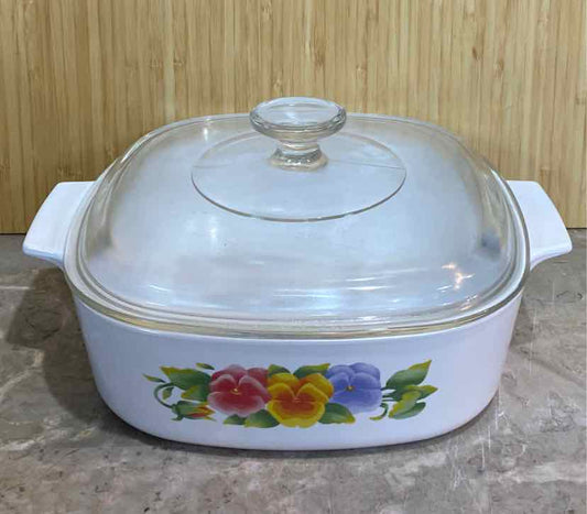 Covered Corning Ware Cassrole