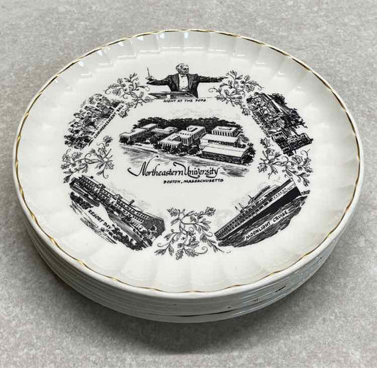 Set of 6 Northeastern College Plates