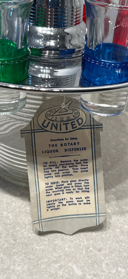 Vintage Rotary Liquor Dispenser