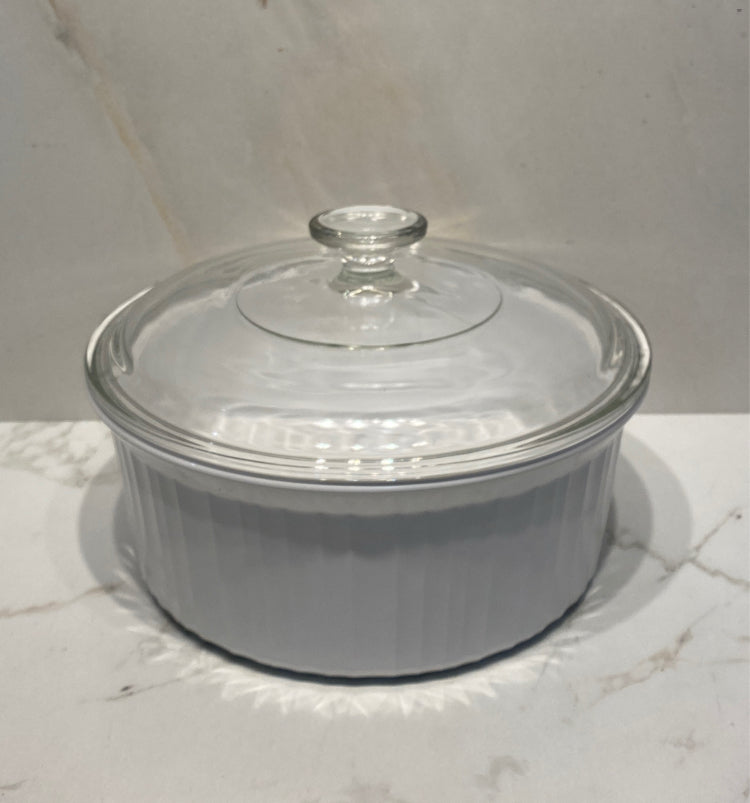 Covered Corning Ware Bowl
