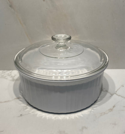 Covered Corning Ware Bowl