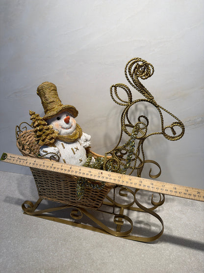 Sleigh With Snowman