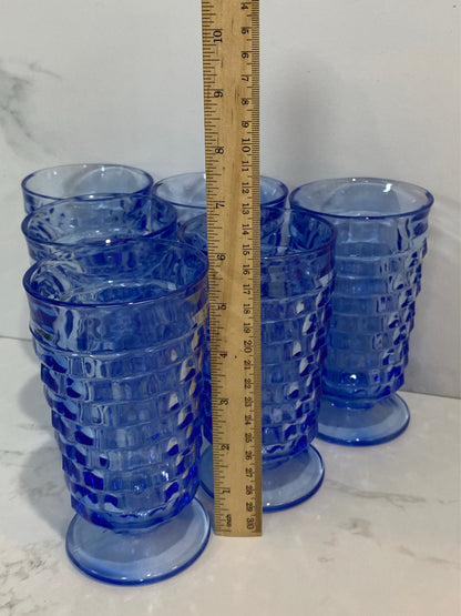 Set of 6 Blie Ice Tea Glasses