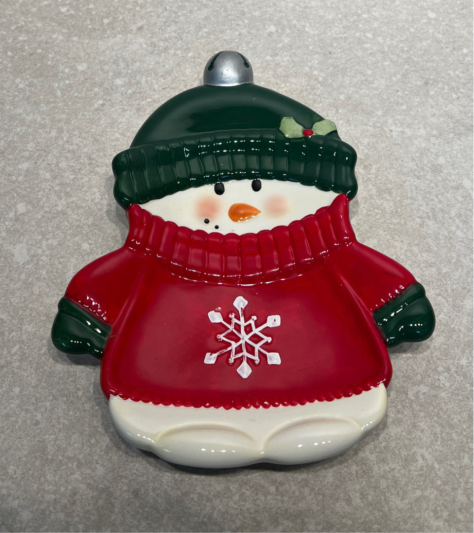Snowman Hallmark Plate