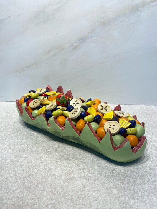 Decorative Fruit Platter - Signed Nichols