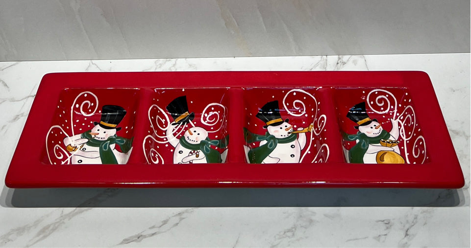 Dansk Snowman Tray