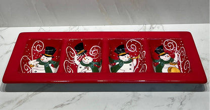 Dansk Snowman Tray