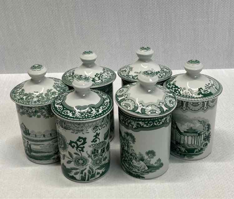 Set of 6 Spode Spice Jars