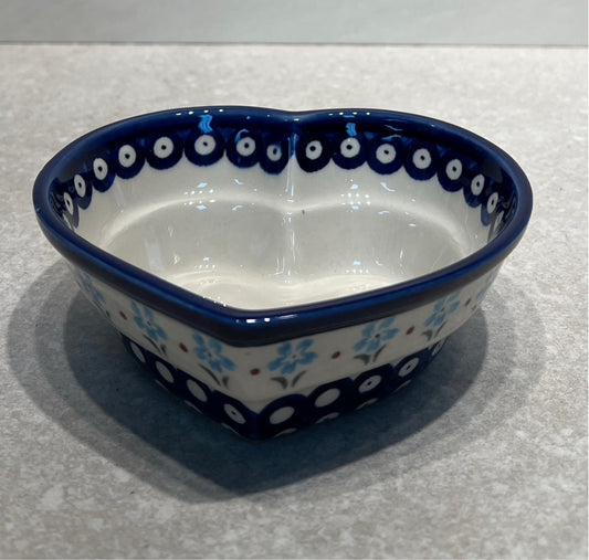 Polish Pottery Heart Bowl
