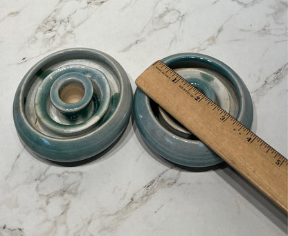 Set of 2 Signed Candleholders