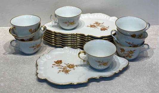 Set of 8 Limoges Snack Sets