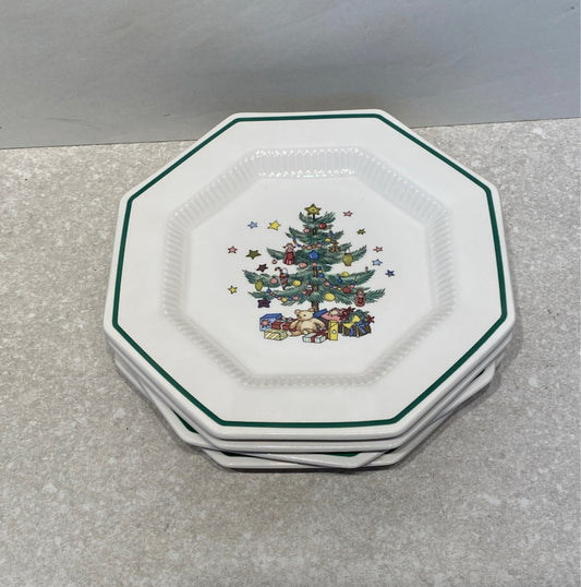 Set of 4 Plates Crazing