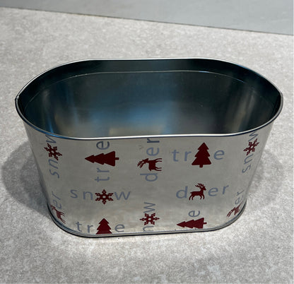 Christmas Tin Bucket