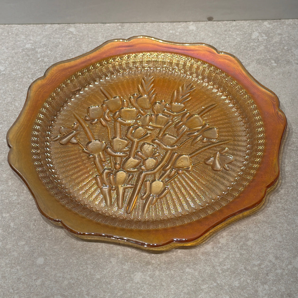 Carnival Glass Plate