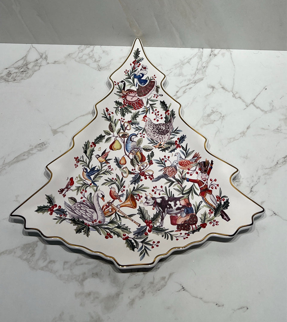 Pottery Barn Christmas Tree Plate