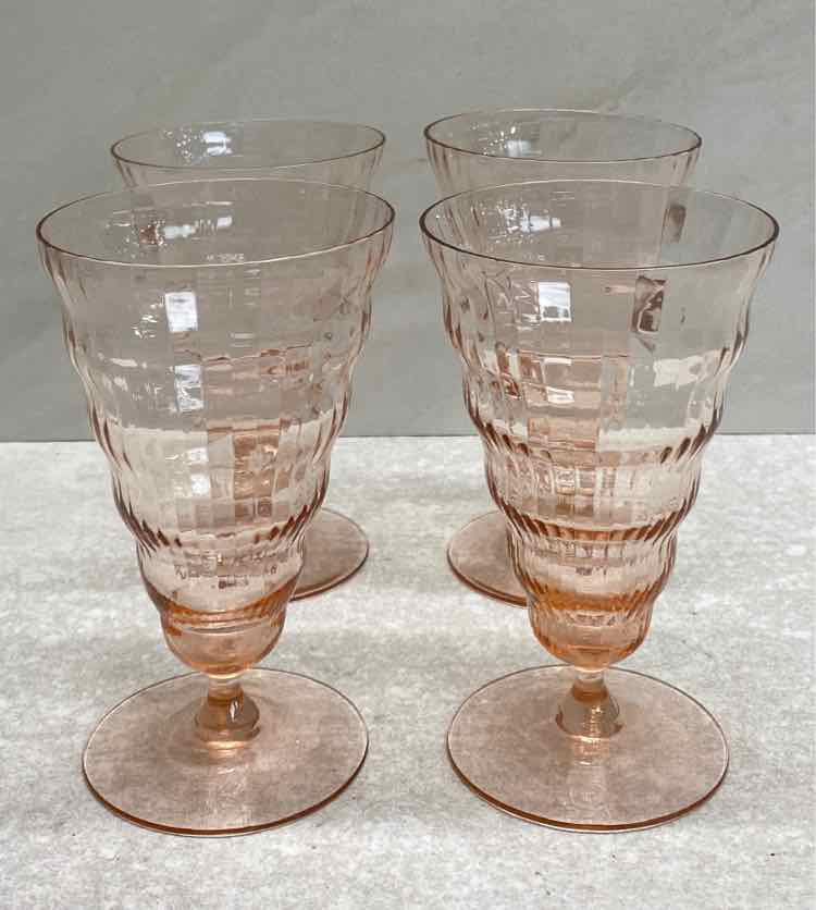 Set of 4 Pink Glasses