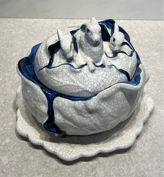 Dedham Pottery Covered (As-is) with underplate