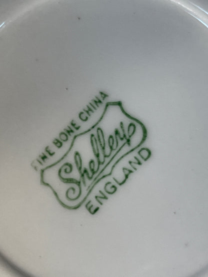 Shelley Cup and Saucer - Black Harlequin