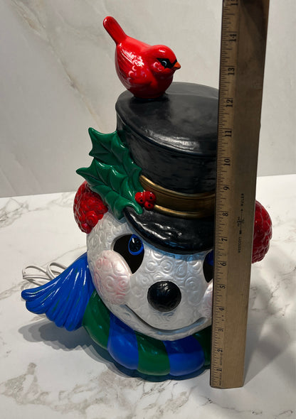 Vintage Ceramic Lighted Snowman