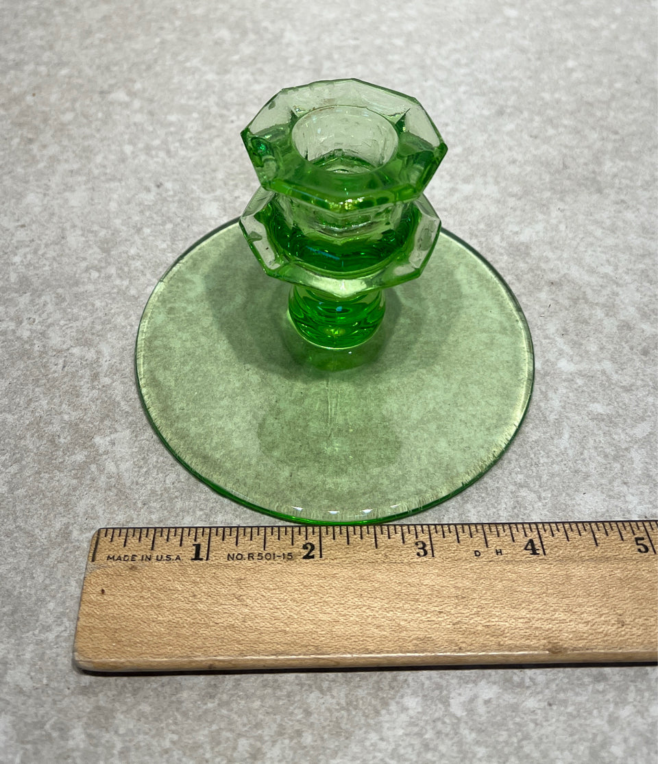 Uranium Glass Candleholder