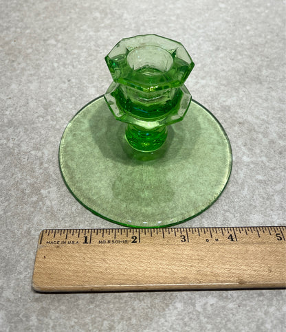 Uranium Glass Candleholder