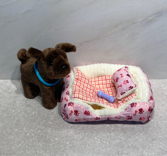 American Girl Dog with Bed
