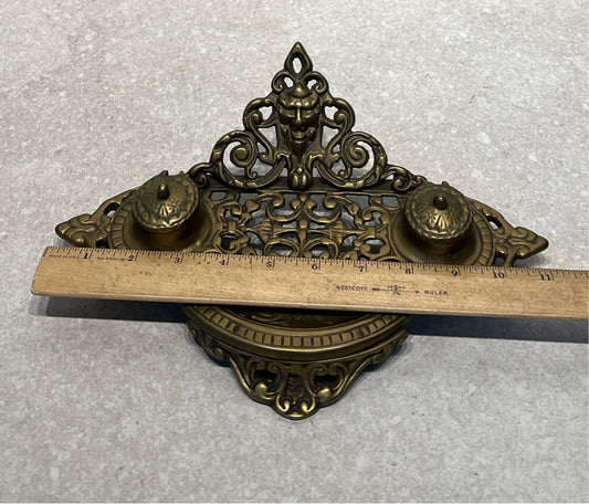 Brass Double Inklwell