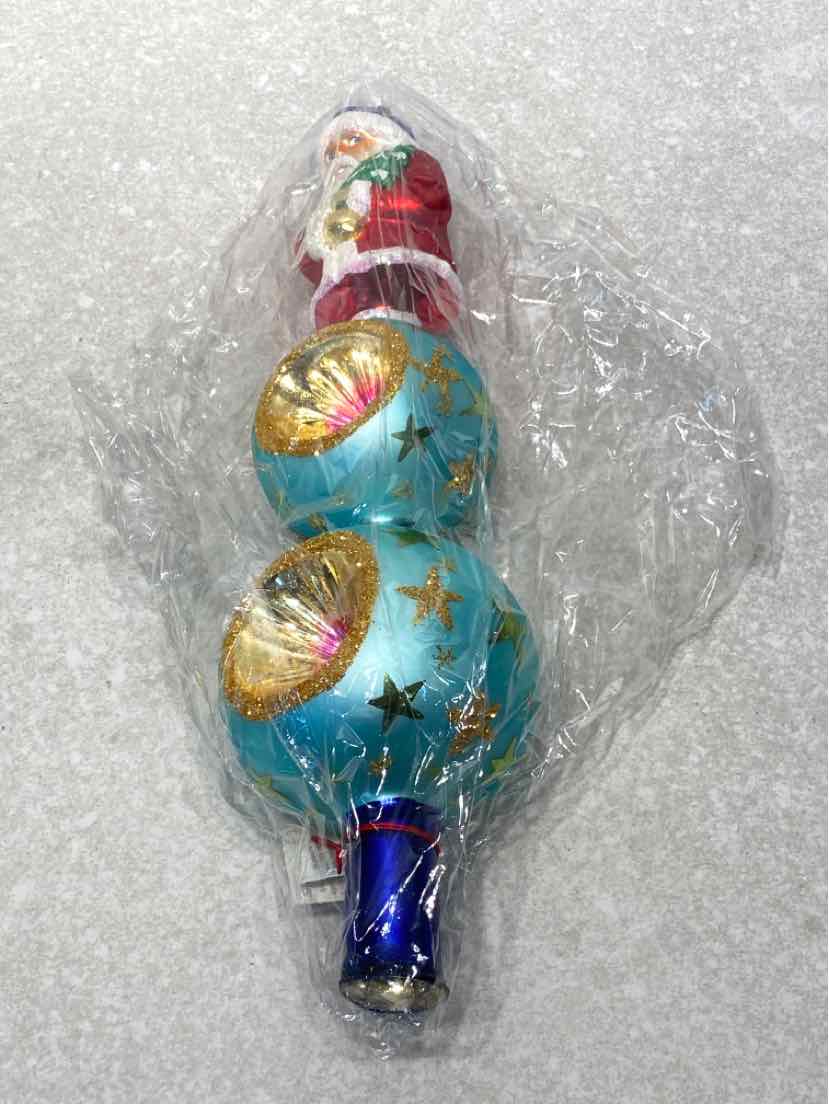 Christopher Radko Twilight Santa Finial