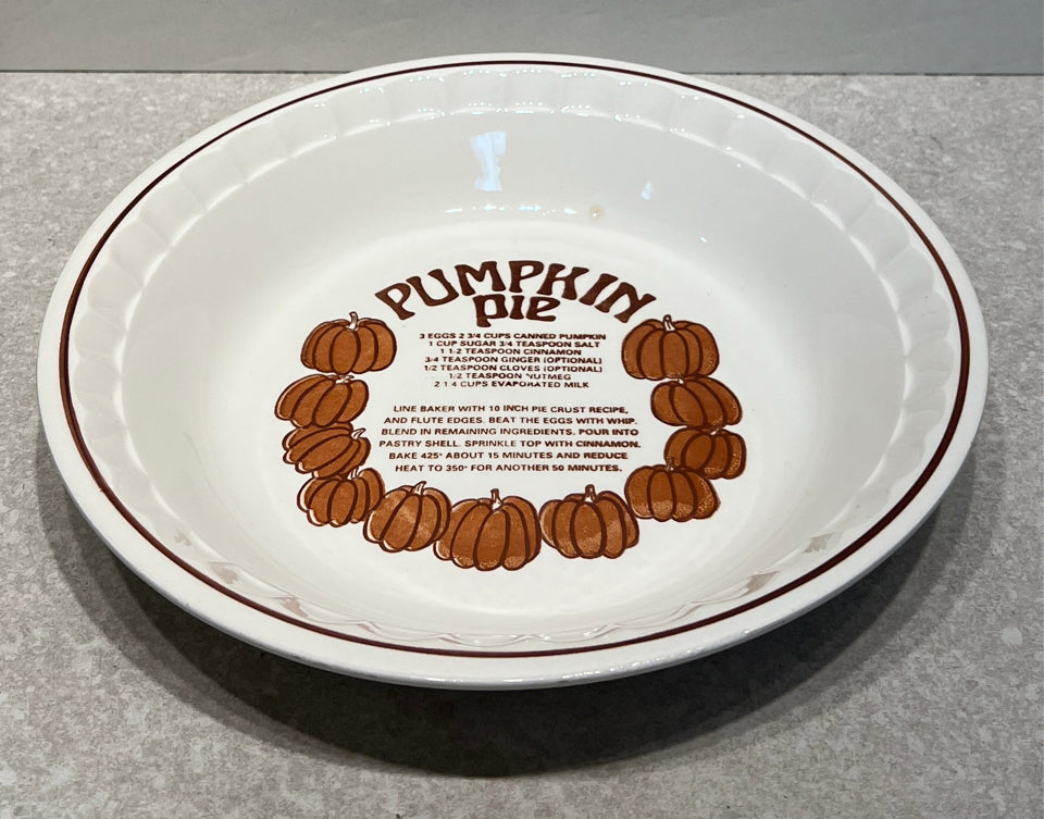 Pumpkin Pie Plate