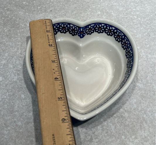Polish Pottery Heart Bowl