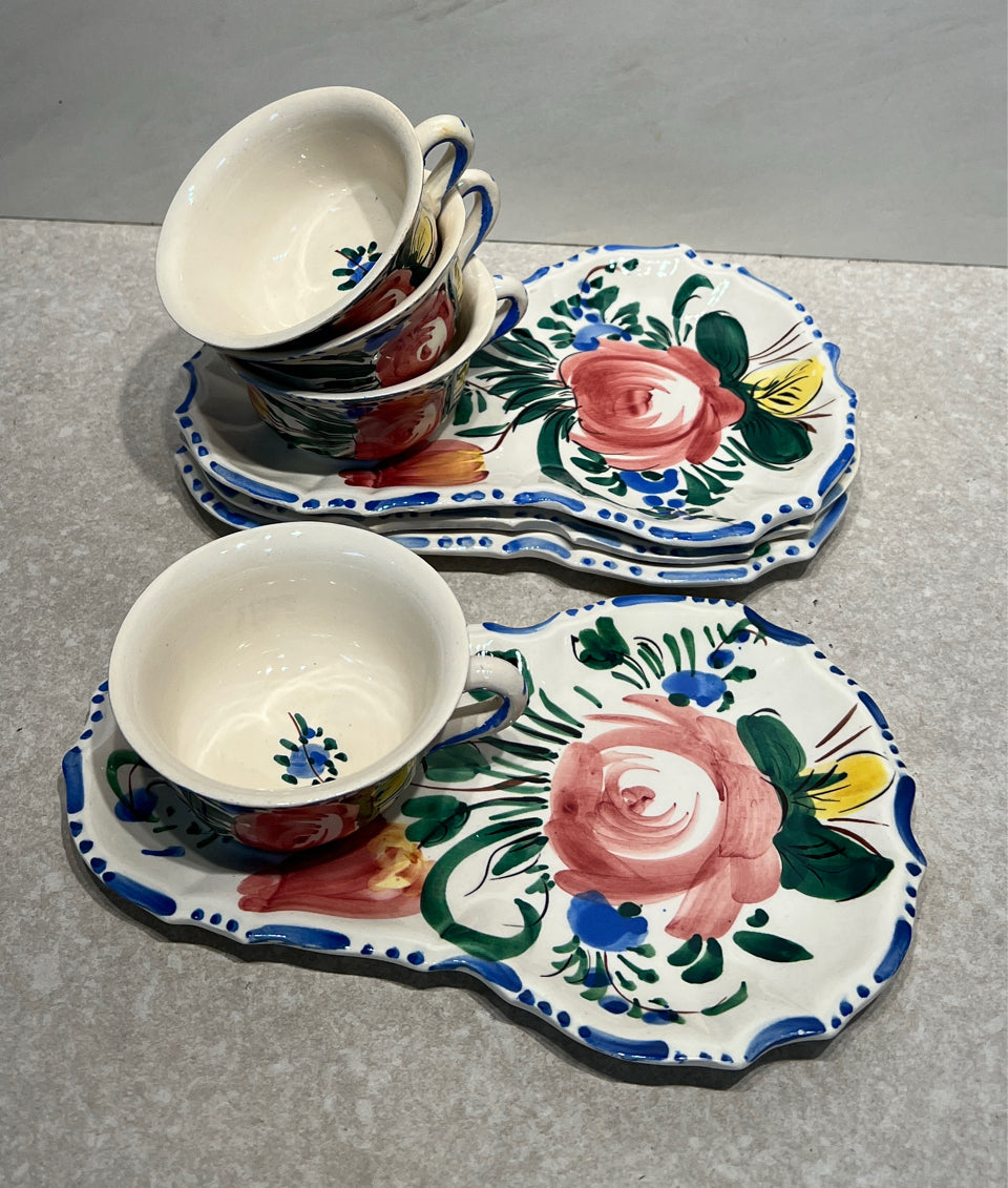 Set of 4 Italy Snack Plates