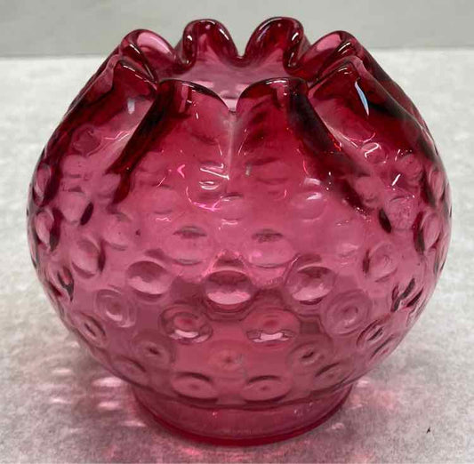 Fenton Cranberry Rose Bowl