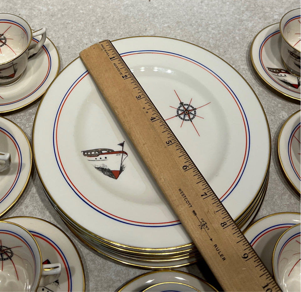 Tatler Yacht Plates, Cups & Saucers