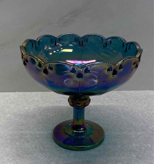 Carnival Glass Pedastal Bowl