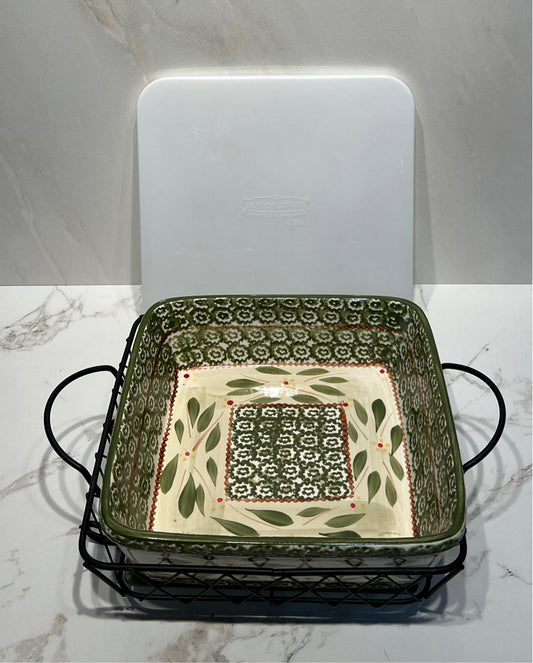 Temptations Covered Casserole on Stand