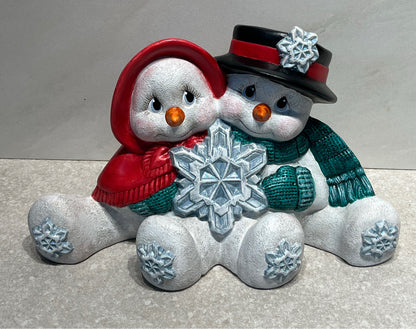 Snowman Couple Ceramic