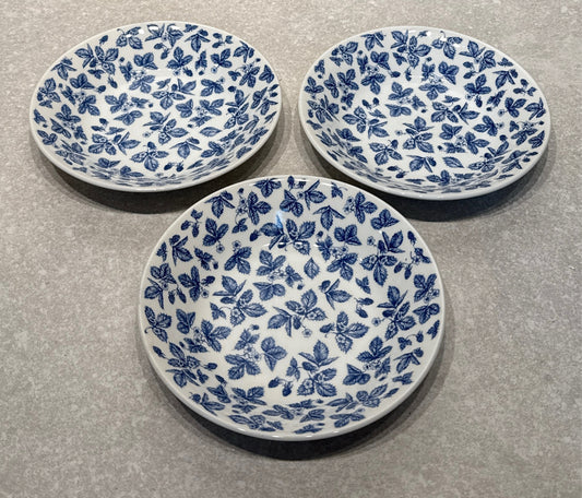 Set of 3 Blue Bramble Bowls