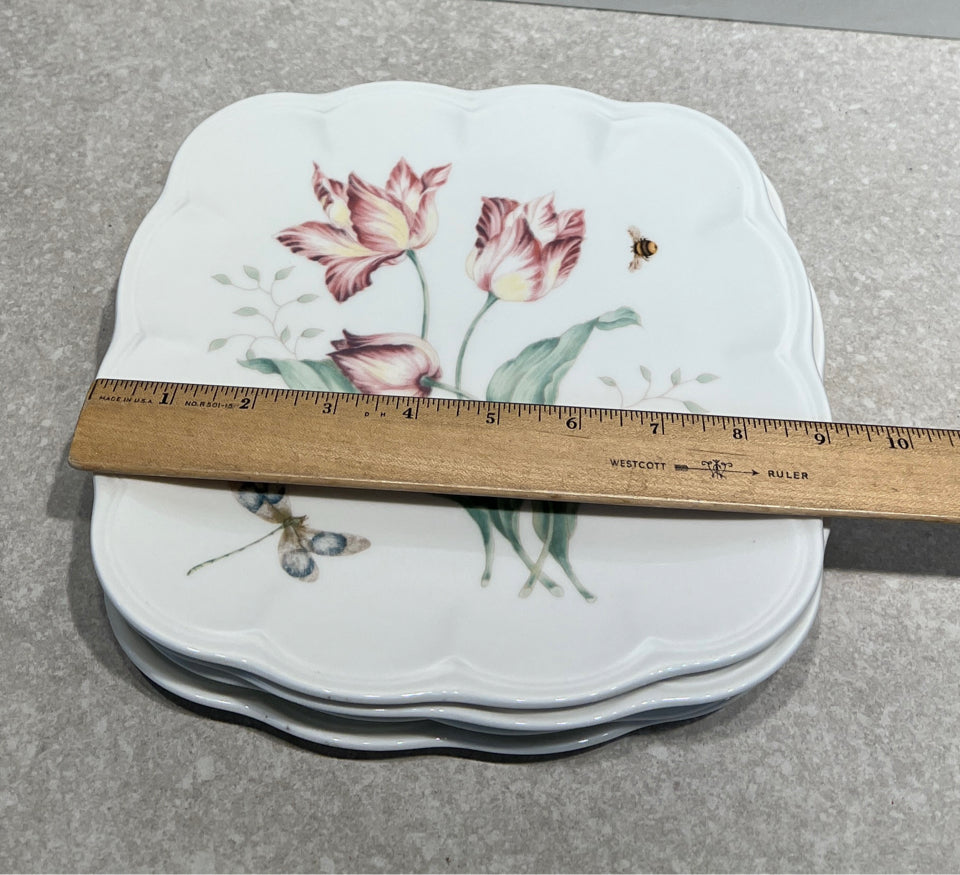 Set of 5 Butterfly Meadow Square Plates