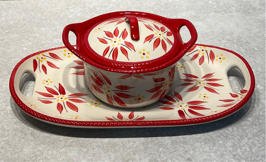 Temptations Plate With Covered Bowl