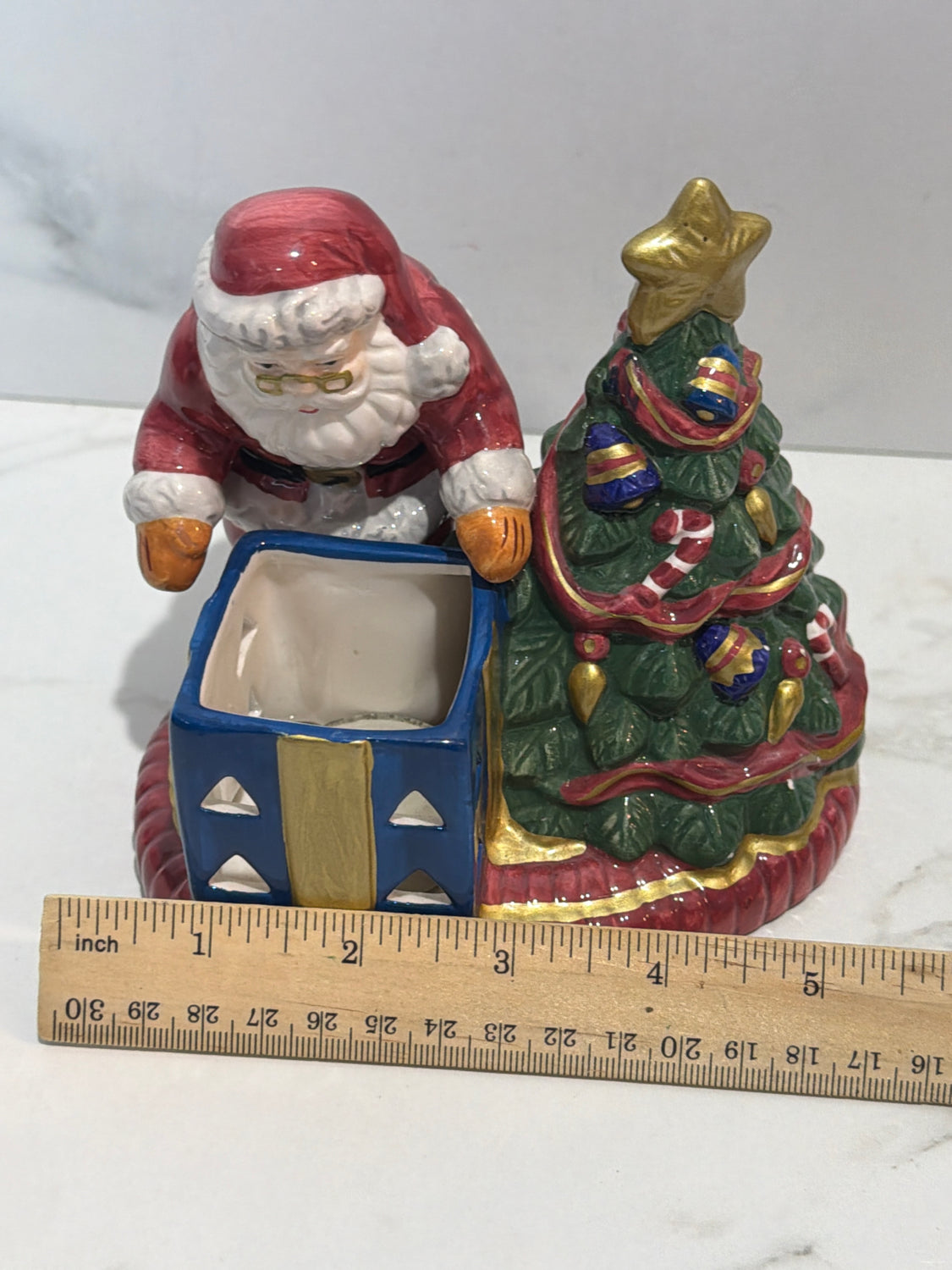 Santa Candle Holder
